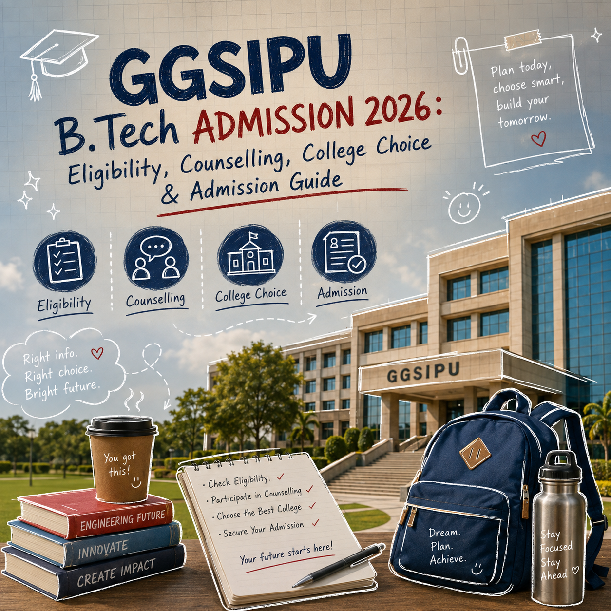 GGSIPU B.Tech Admission 2026: Eligibility, Counselling, College Choice & Admission Guide